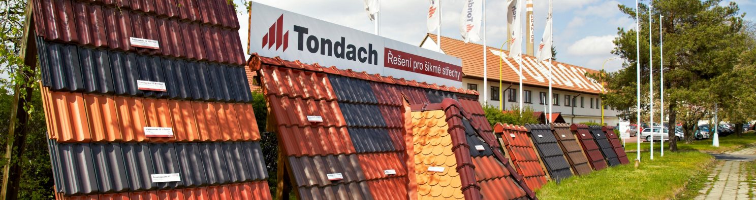 Roof tile samples (small roof with roof tiles Tondach) - Production Site Tondach Hranice 2019