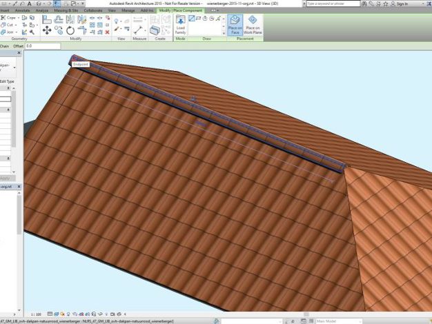 BIM model - Koramic roof tiles