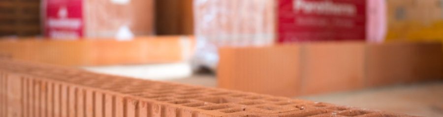 construction site shooting with porotherm bricks and builders family